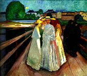 Edvard Munch pa bron oil painting